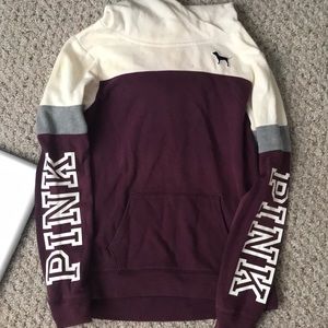 PINK cowlneck hoodie